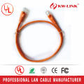 Cobre RJ45 cabo de remendo, 24AWG Cat5e cabo encalhado